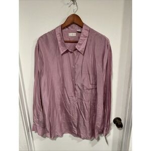 elisabeth liz claiborne plus size, Silk Blouse, Pastel Purple, Size 22, NWT